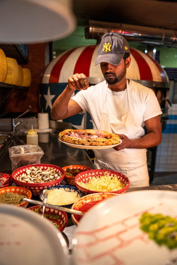 Central Park Terrazza : réalisation SOPRO, four à pizza professionnel