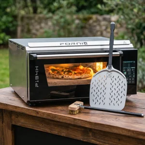 Pack four à pizza portable P134H 509E + Pelle + Brosse